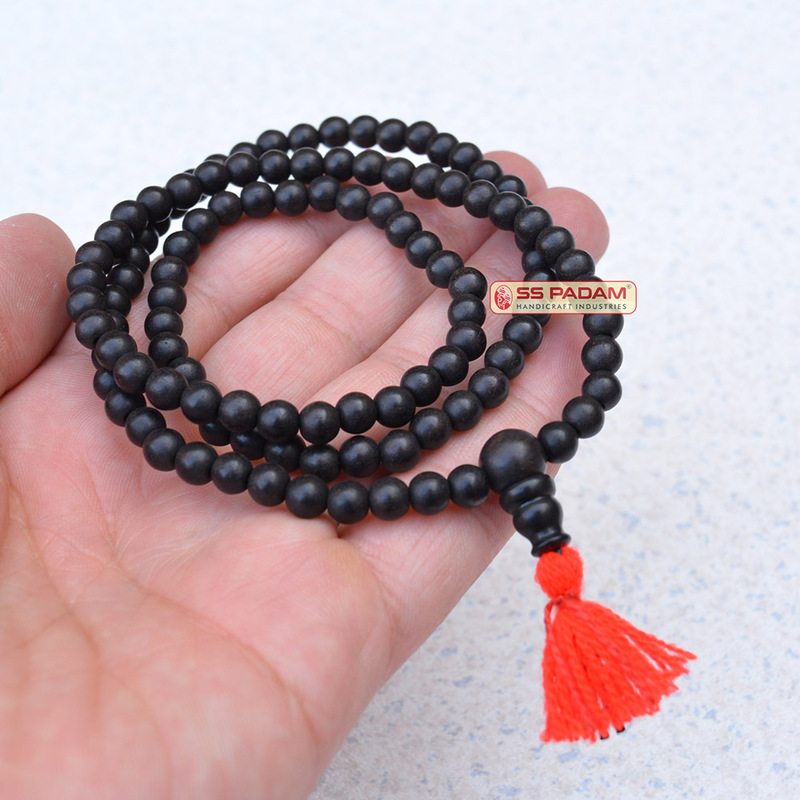 6MM Black Ebony Wood Karungali Mala 100% Original