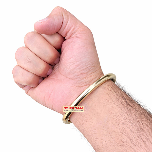 6mm Brass Round Solid Kada for Men