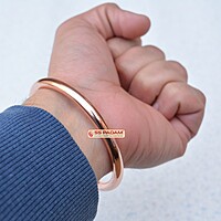 6mm Pure Solid Copper Kada for Men Women