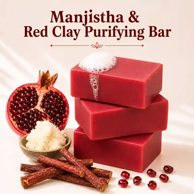 Manjistha & Red Clay Purifying Bar (Cold Pressed soap)
