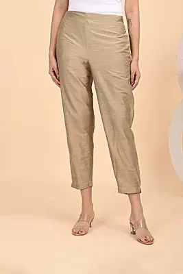Women Ethnic Trousers - Golden