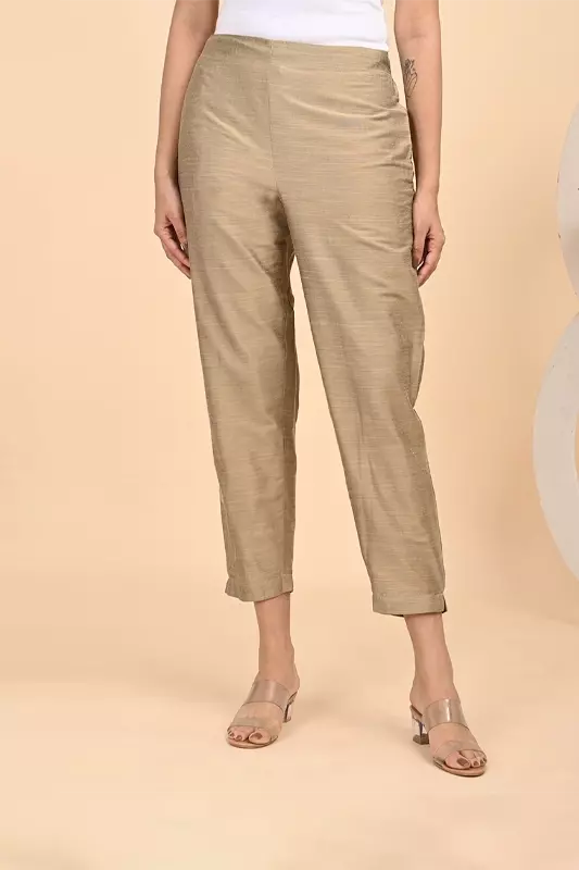 Women Ethnic Trousers - Golden