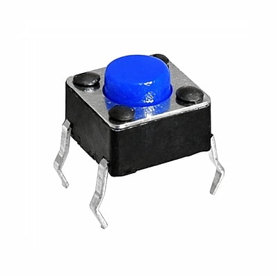 6x6x4.3 4pin Tactile Push Button Switch-4.3mm Blue