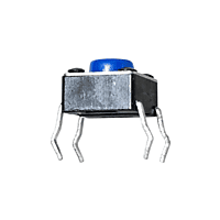 6x6x4.3 4pin Tactile Push Button Switch-4.3mm Blue