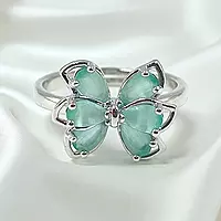 Elegant Butterfly Ring | Adjustable Silver-Plated Statement Jewelry