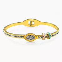 Stylish Oval Motif Bangle Bracelet
