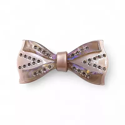 Elegant Muted Beige Ribbon Hair Barrette Clip for Women