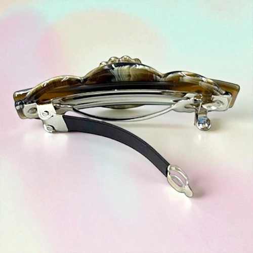 Elegant Flower & Stone Hair Barrette