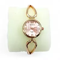 Rose Gold RENOS Watch | Crystal Heart Bangle Gift Set