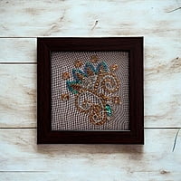 Zardozi Palash Wooden Coaster (Set of 2) Zardozi Palash Wooden Coaster (Set of 2)