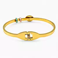 Stylish Oval Motif Bangle Bracelet