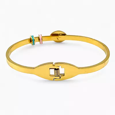 Stylish Oval Motif Bangle Bracelet