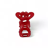 Red Mini Flower Hair Claw Clips