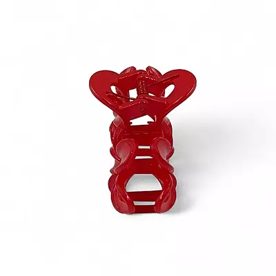 Red Mini Flower Hair Claw Clips