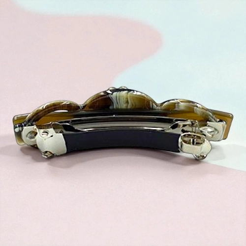 Elegant Flower & Stone Hair Barrette