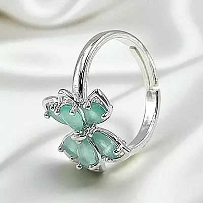 Elegant Butterfly Ring | Adjustable Silver-Plated Statement Jewelry