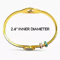Stylish Oval Motif Bangle Bracelet