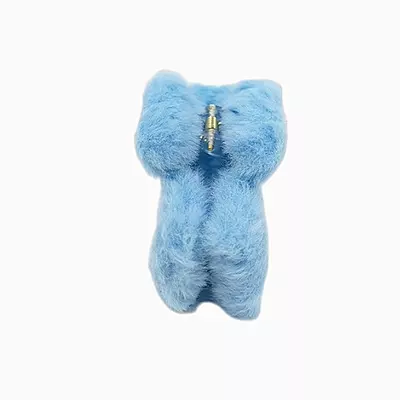 Plush Faux Fur Hair Claw Clip - Vibrant Blue Hair Clamp