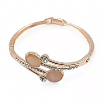 Rose Gold RENOS Watch | Crystal Heart Bangle Gift Set