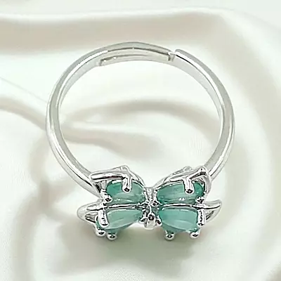 Elegant Butterfly Ring | Adjustable Silver-Plated Statement Jewelry