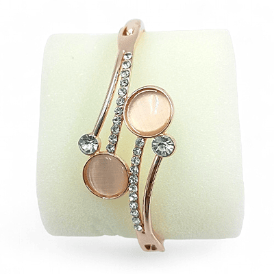 Rose Gold RENOS Watch | Crystal Heart Bangle Gift Set