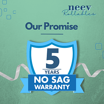 Neev 2 Inches 100% Natural Pincore Latex Rollable Topper Neev 2 Inches 100% Natural Pincore Latex Rollable Topper