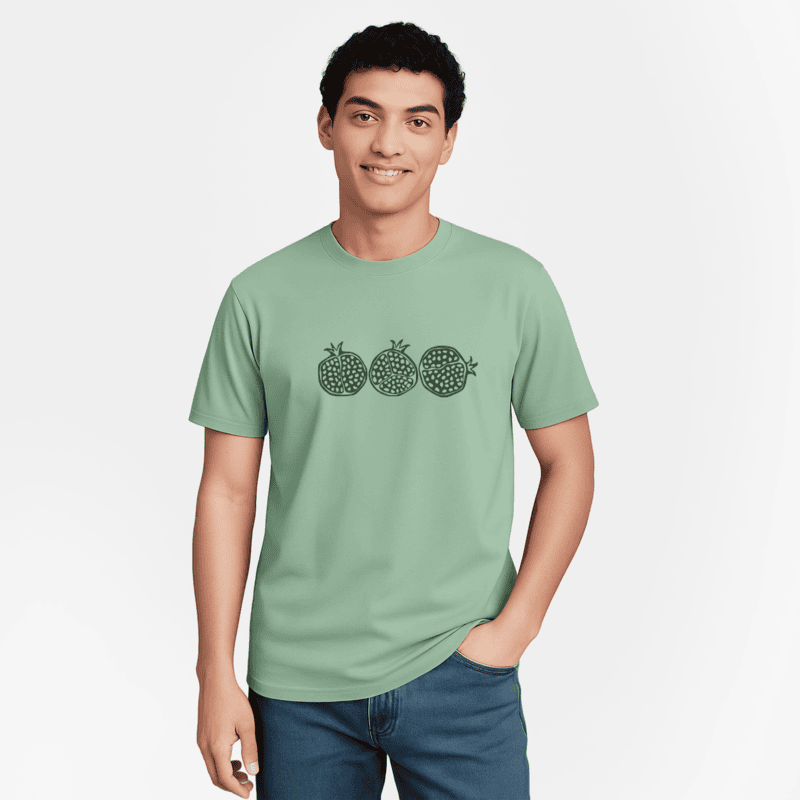 Pomegranate Graphic T-shirt I Light Green