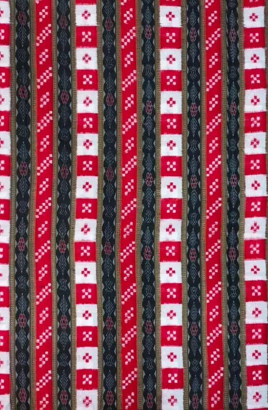 7 Kuthi Badi Sakta Fabric-Red-Black