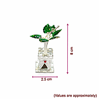 Sterling Silver Tulsi Plant with Gift Box | Silver Tulsi Kyara Showpiece for Housewarming