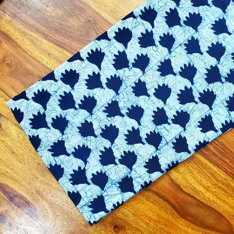 Akola Dabu Indigo Cotton Fabric #7
