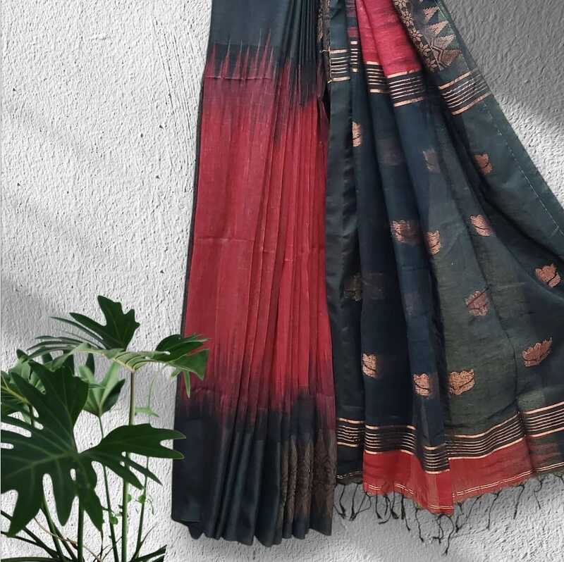 Linen Jamdani Saree #7
