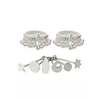 Silver Gift set for Baby (Anklets/kolusu, Bindhi)