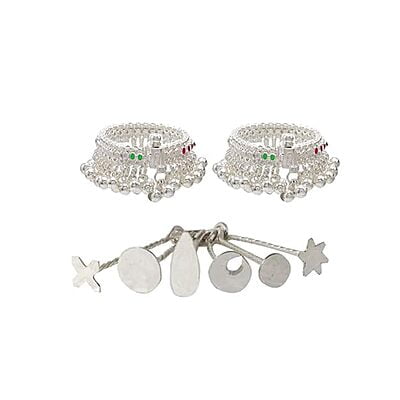 Silver Gift set for Baby (Anklets/kolusu, Bindhi) Silver Gift set for Baby (Anklets/kolusu, Bindhi)
