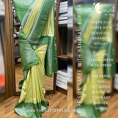 CREPE SILK SAREE MACSBNS22297