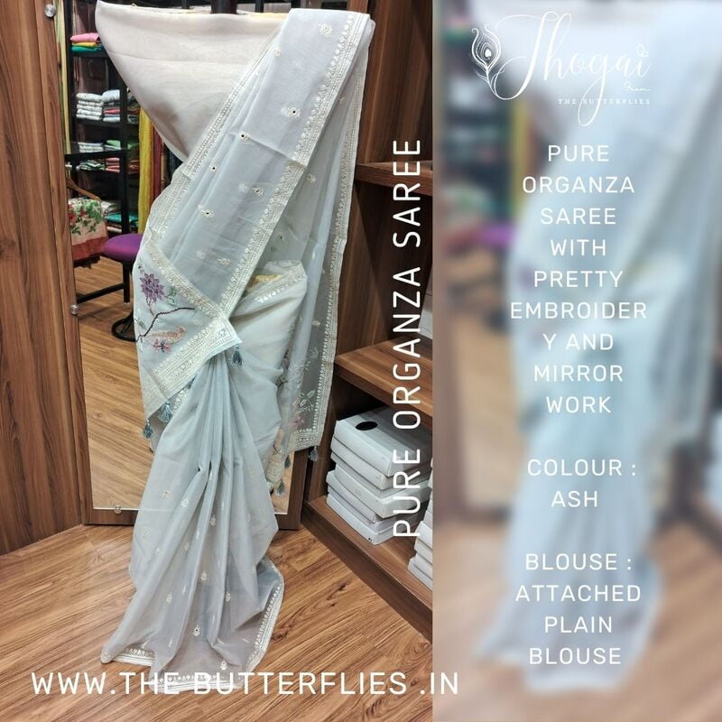 PURE ORGANZA SILK SAREE KCVSORZ22493
