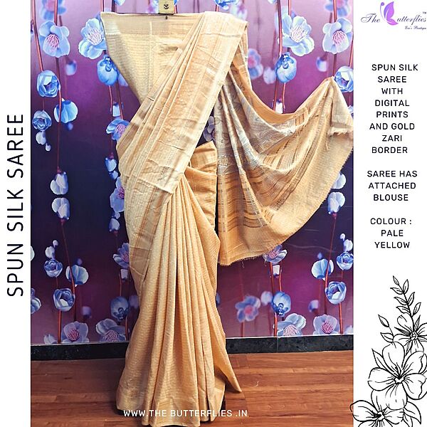 BEAUTIFUL SPUN SILK SAREE  SRCSFSC24536