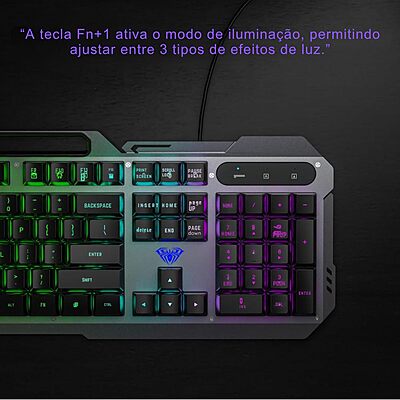 Open Box Aula F2023 / Anti-ghosting, Aluminium body with Mobile holder, Membrane Wired USB Gaming Keyboard  (Black)