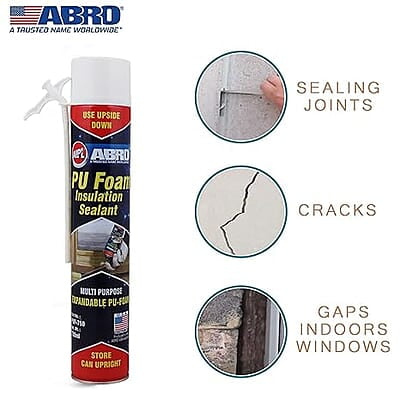 ABRO PUF-750 2 x 750ml Multipurpose Expandable PU Foam Insulation Sealant Spray for Window, Tile, Door & AC Gaps (2 Pcs, 750ml) ABRO PUF-750 2 x 750ml Multipurpose Expandable PU Foam Insulation Sealant Spray for Window, Tile, Door & AC Gaps (2 Pcs, 750ml)