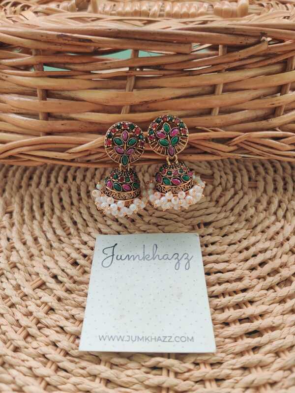 Multi Pearl Jhumka (JBJ831)