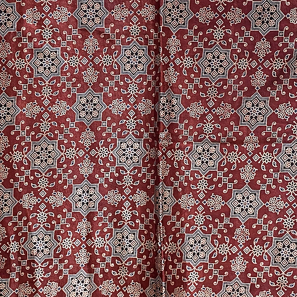 Mashru Silk Ajrakh Print #7