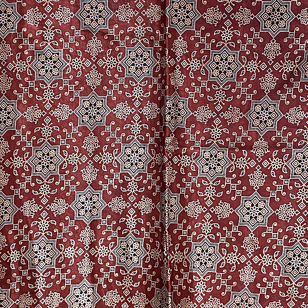Mashru Silk Ajrakh Print #7