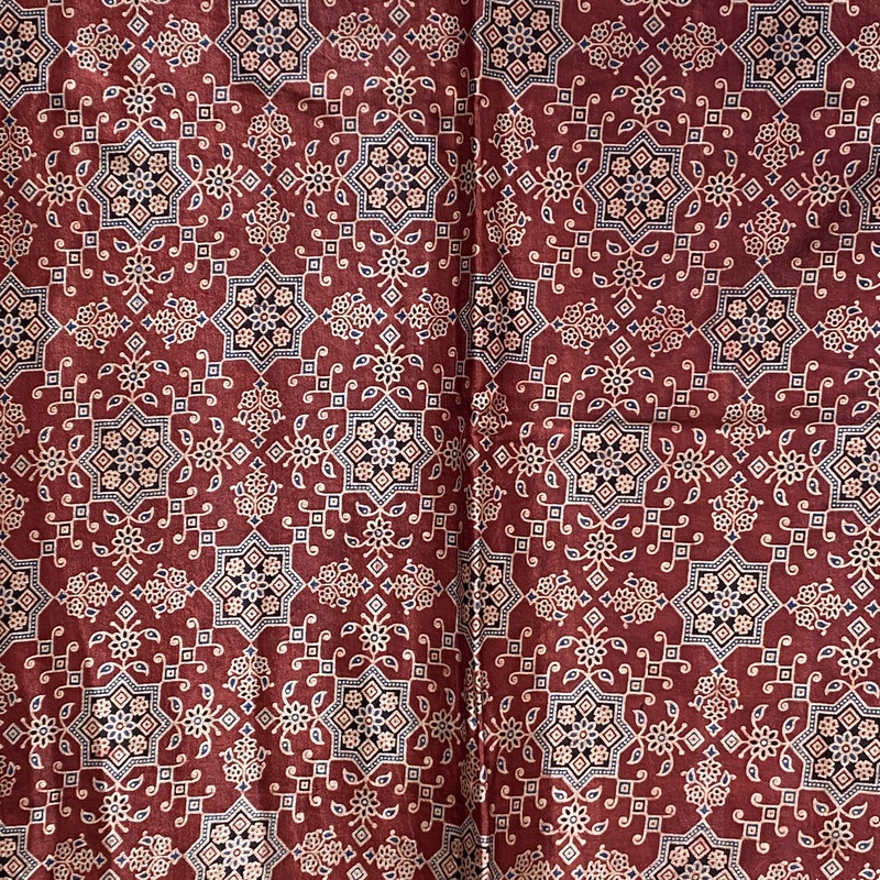 Mashru Silk Ajrakh Print #7