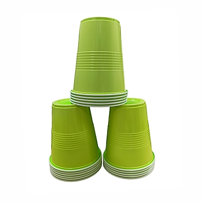 The Magic Balloons Beer Pong Glasses - Pack of 30 | 450ml Reusable Party Drinking Cups | Eco-Friendly Green Pong Glasses for Parties & Events | Multipurpose Colorful Glasses