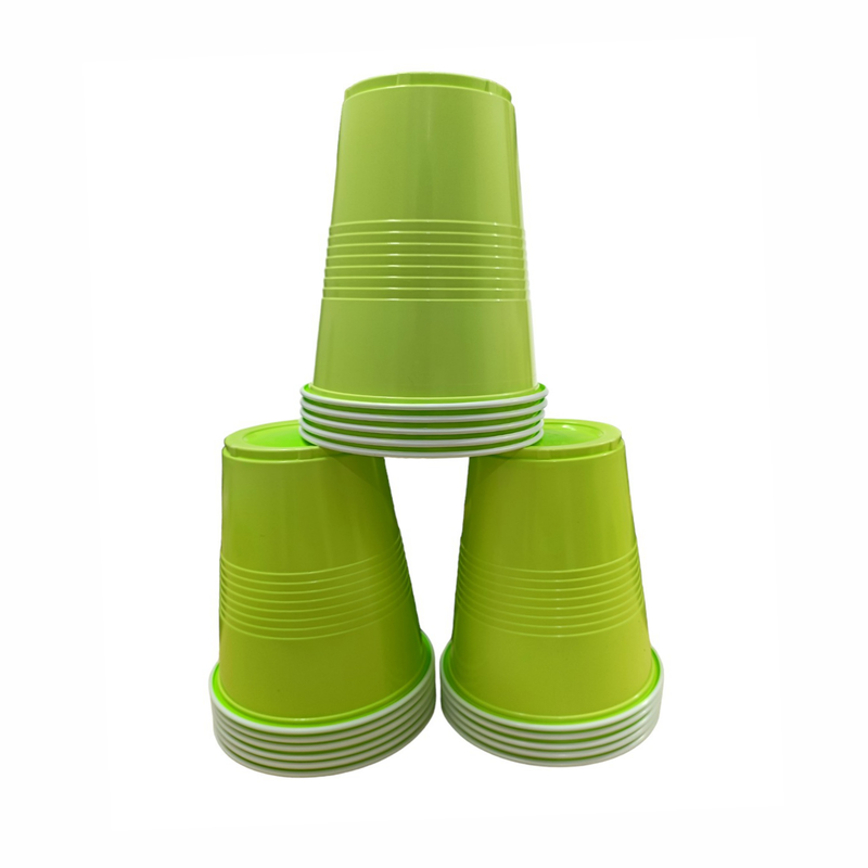 The Magic Balloons Beer Pong Glasses - Pack of 30 | 450ml Reusable Party Drinking Cups | Eco-Friendly Green Pong Glasses for Parties & Events | Multipurpose Colorful Glasses