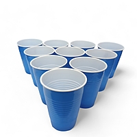 Pack of 30 - 450ml Pong Glasses | Beer Pong | Reusable Party Drinking Cups | Eco-Friendly Pong Cups for Events | Multipurpose Colorful Glasses for Parties - Blue