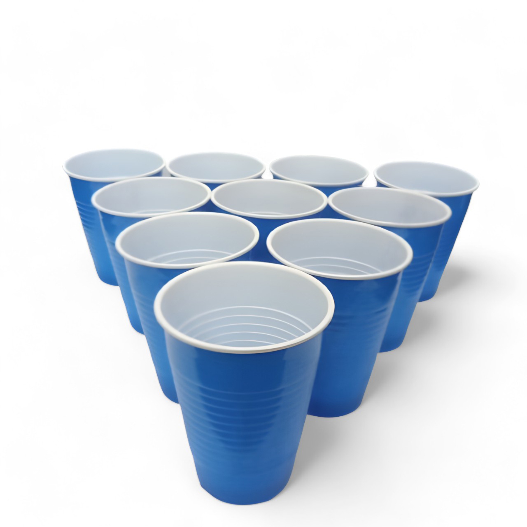 Set of 10 Blue Pong Glasses | 450ml Reusable Party Drinking Cups | Eco-Friendly Pong Cups for Parties & Games | Perfect for Parties, Events, and Games (Blue)