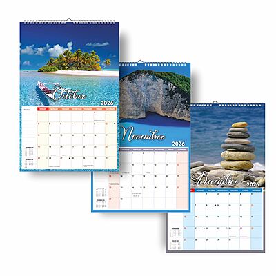 2026 Scenic Landscape Wall Calendar