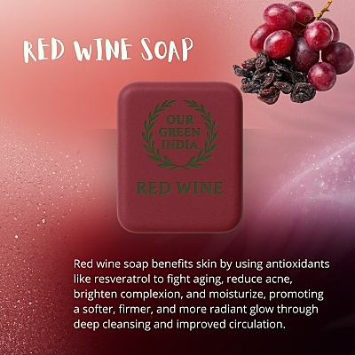 Our Green India Red Wine  Soap