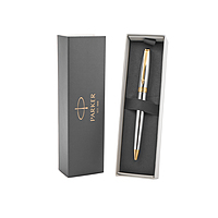 Parker Fusion Shiny Chrome Gold Trim Ball Pen