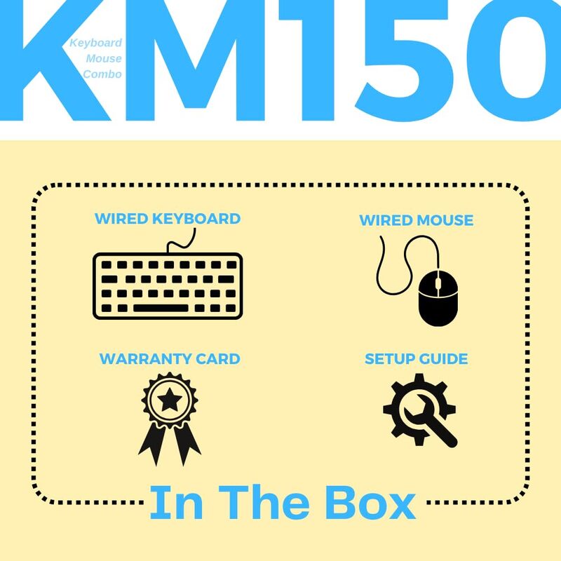 HP WIRED Keyboard Mouse Combo KM150